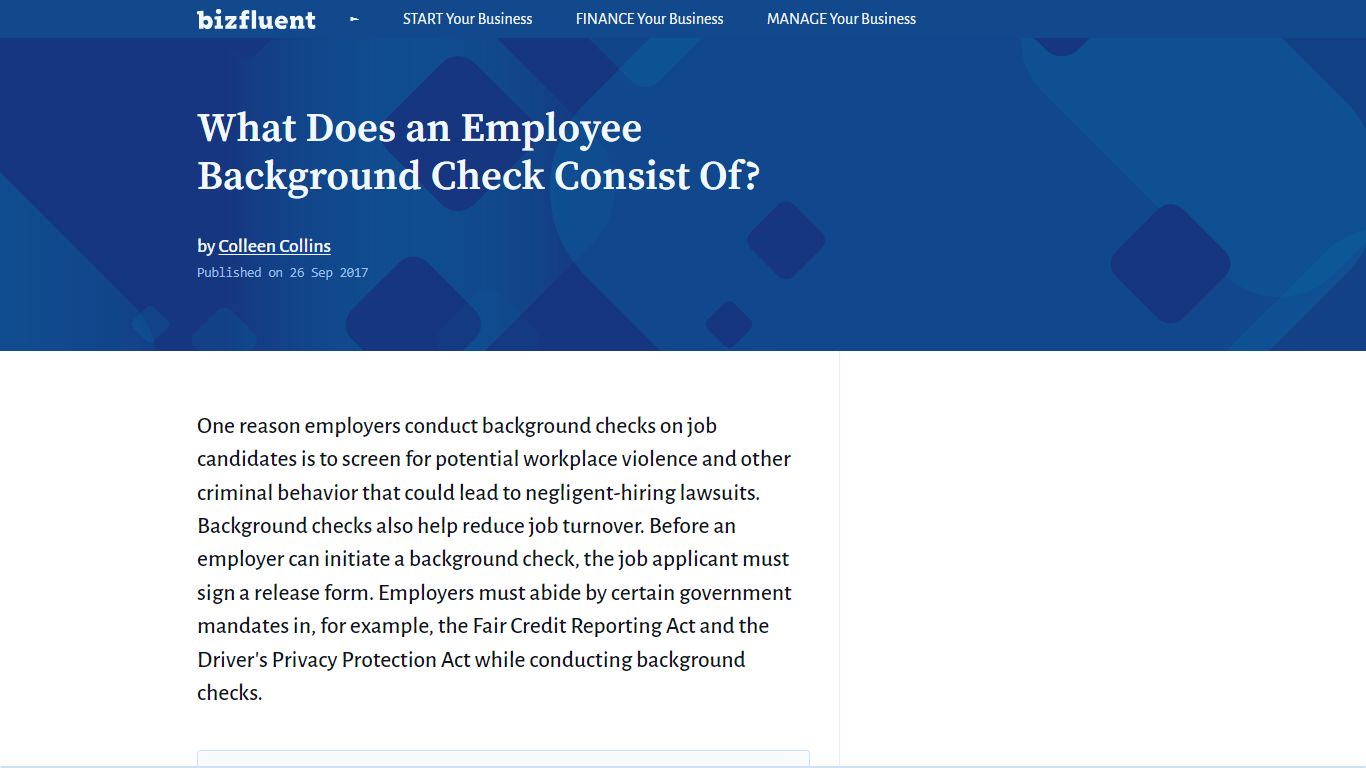 What Does an Employee Background Check Consist Of? | Bizfluent